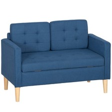 2 Sitzer Sofa, Couch mit Stauraum, Holzbeine, Gepolsterter Polstersofa