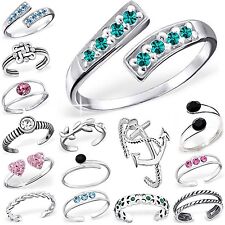 Zehenring Kristall Herz Blume