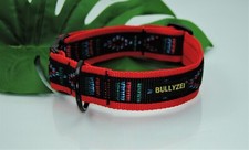 Halsband 4cm Schwarz auf Rot