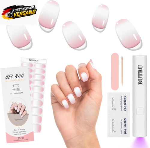 Nagelsticker gel folien set - nagelsticker, uv-gel