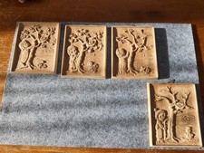Holzbilder 4Set Relief