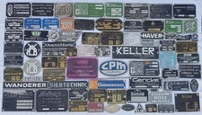 AUSWÄHLEN aus Metall Schild Maschine Fabrik Typenschild alt Industriedesign Deko