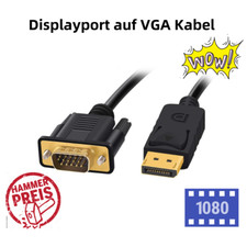 H17M DisplayPort auf VGA Kabel 1.8m DP auf VGA Stecker auf Stecker 1080P Full HD