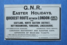 WL4h) Werbung G N R 1909 Easter Holidays Oster Urlaub London England UK Grafik