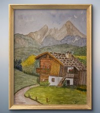 Aquarell Gemälde Bauernhaus