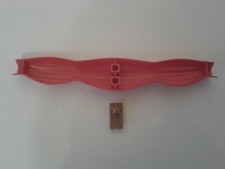 Playmobil Ersatzteil Zubehör 4424  Piratenschiff Segel rot mit Halterung braun