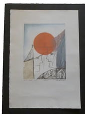 Lithografie "Auf den Punkt gebracht" Eva Degenhardt 1988