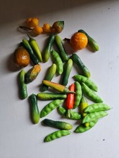 30x Gemüse Gurken Erbsen..., Spielküche Deko Kaufladen aus Kunststoff, unbenutzt
