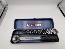 Vintage Gedore 19 KMU Steckschlüsselsatz Knarrenkasten Ratschenkasten (k397)