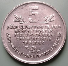Dresden - Token - Wertmarke - Karl A. Lingner 5 Warenpunkte