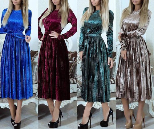 Damen kleid dress longuette - kleid,