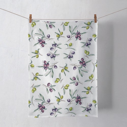 Geschirrtuch 50x70cm oliven - geschirrtuch,