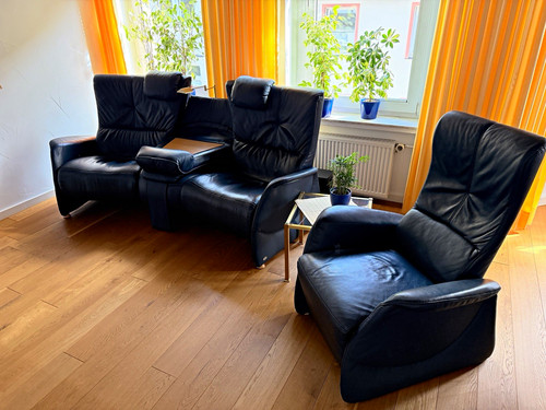 Tlg sofa set - sofa-set, schwarz