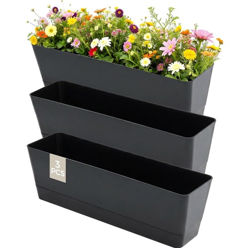 Blumenkasten set rechteckig - blumenkasten,