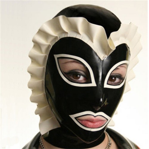 Rubber bondage hooded - hooded, mouth