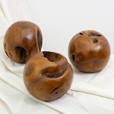 Teak-Holz Kugel 3er Set ca. 20