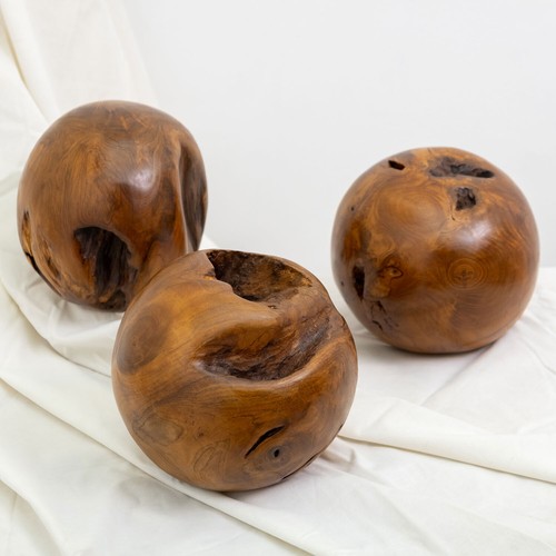 Teak holz kugel - kugel, ca.