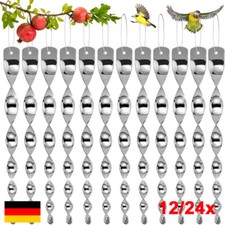 12-24er Set Windspirale Vogelabwehr Reflektierend Vogelschreck Spirale Windspiel