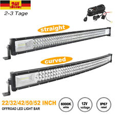 3-Row LED Arbeitsscheinwerfer 22~52 Zoll Lichtbalken Offroad SUV Light Bar 12V
