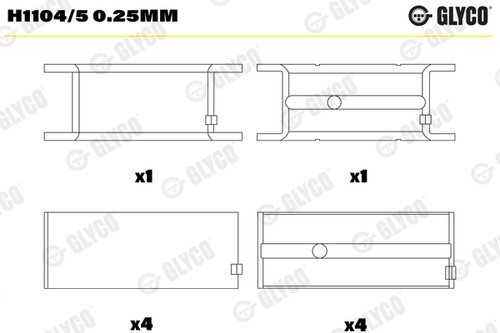 Glyco h1104 25mm - glyco, 0.25mm