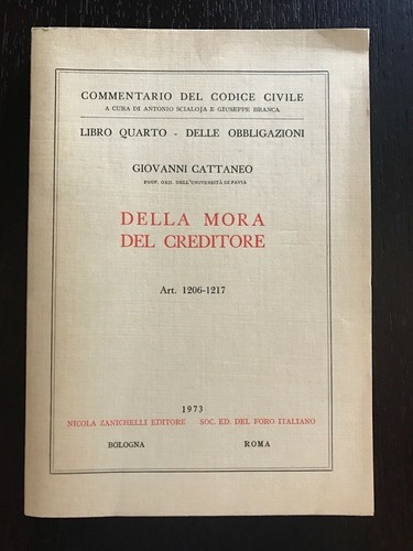 Della mora del - creditore, art