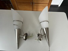 2 Wandlampen , Design Fackelform , gebraucht -  siehe Bilder