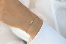 Diamond bracelet bar bracelet