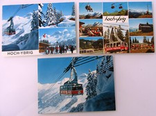 SCHWEIZ Postkarten Lot 3 x Bergbahn Gondelbahn Ski-Gebiet HOCH-YBRIG Alpen