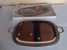 Edelstahl servierplatte tablett länge ca 45 cm breite ca 26,5 cm