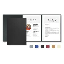 10 Bewerbungsmappen 3-teilig in feinster Lederstruktur mit 2 Klemmschienen Set