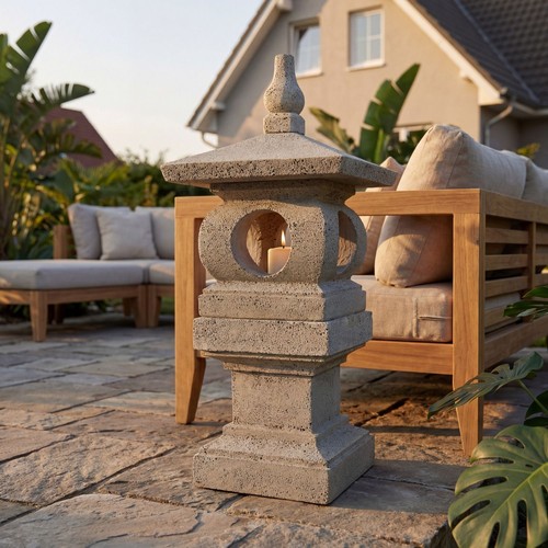 Tempellaterne bali betonguss - betonguss, h