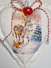 1 Herz, Stoff Herz, Anhänger