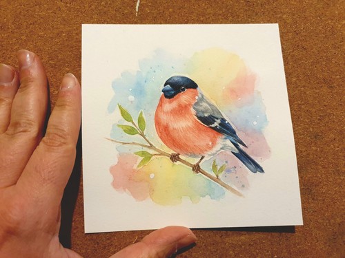 Aquarell dompfaff - aquarell,