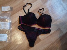 BH-Set "Temptation" schwarz-beere Verzierung Miriale Sensuality 85B/M(38-40)