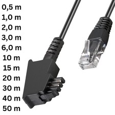 DSL Router VDSL IP Kabel schwarz FritzBox EasyBox Speedport RJ45>TAE alle Längen