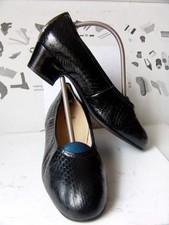 Fasan Damen Business Abend Schuhe Slippers Reptilien-Look Lack Leder 37 G nwrtg 