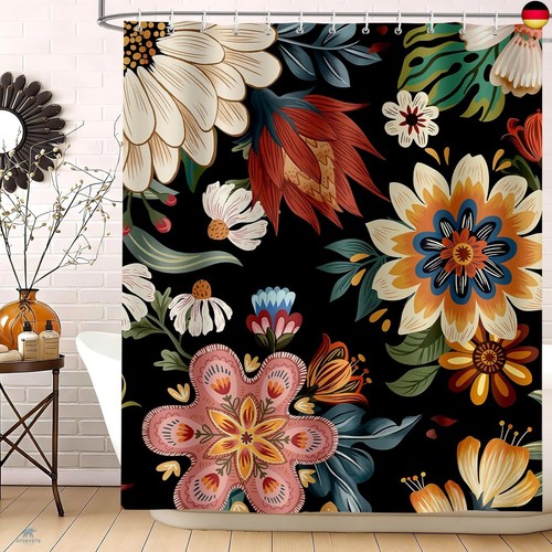 Boho blumen duschvorhang - boho, x