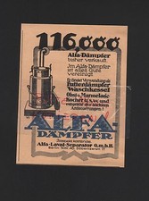 BERLIN, Werbung 1929, Alfa-Laval-Separator GmbH Futterdämpfer Waschkessel