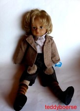 alte Schildkröt Puppe "Bella" Junge • Stoffkörper • original Bekleidung • 50 cm 