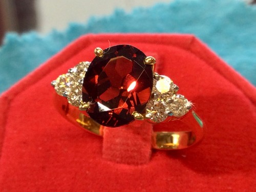 Rot granat gold - gold, diamanten