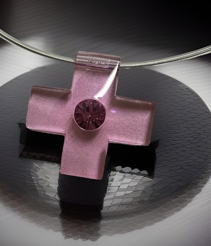 Swarovski halskette pink - #,
