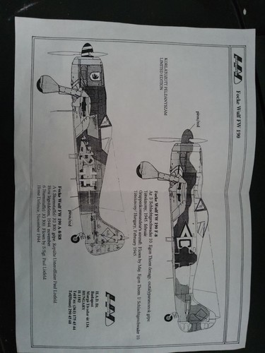 Decal focke wulf - 1:48...decal, fw