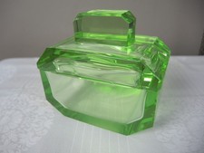 Uranglas Deckeldose Art deco