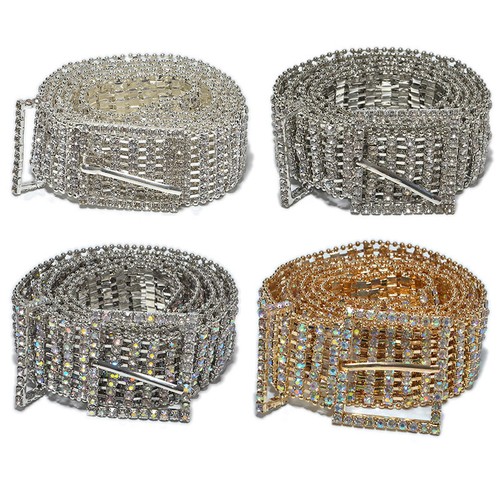 Glänzend damen strass gürtel - glänzend,