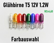 T5 W5/1.2 12V 1.2W W2x4,6D Glüh Lampe Birne Glassockel Tacholicht KFZ PKW Auto🔥