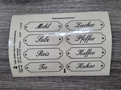 Orig ddr vero - vero, aufkleber