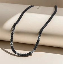 ✅ HALSKETTE HERREN OBSIDIAN