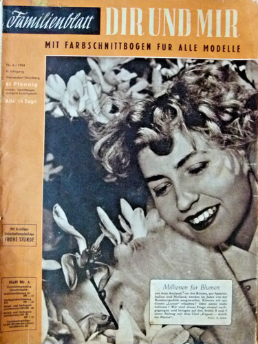 Altes modeheft von 1954 - , mit