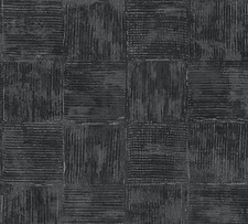 Vliestapete Tapete Saffiano Kachel Look schwarz silber (2,35 EUR/m²)