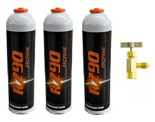 Kältemittel R290 - 370g 750ml Propan Einwegdose optional Entnahmeventil